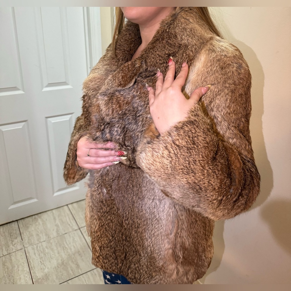 Chic Brown Teddy Jacket for Women / Real faux-fur